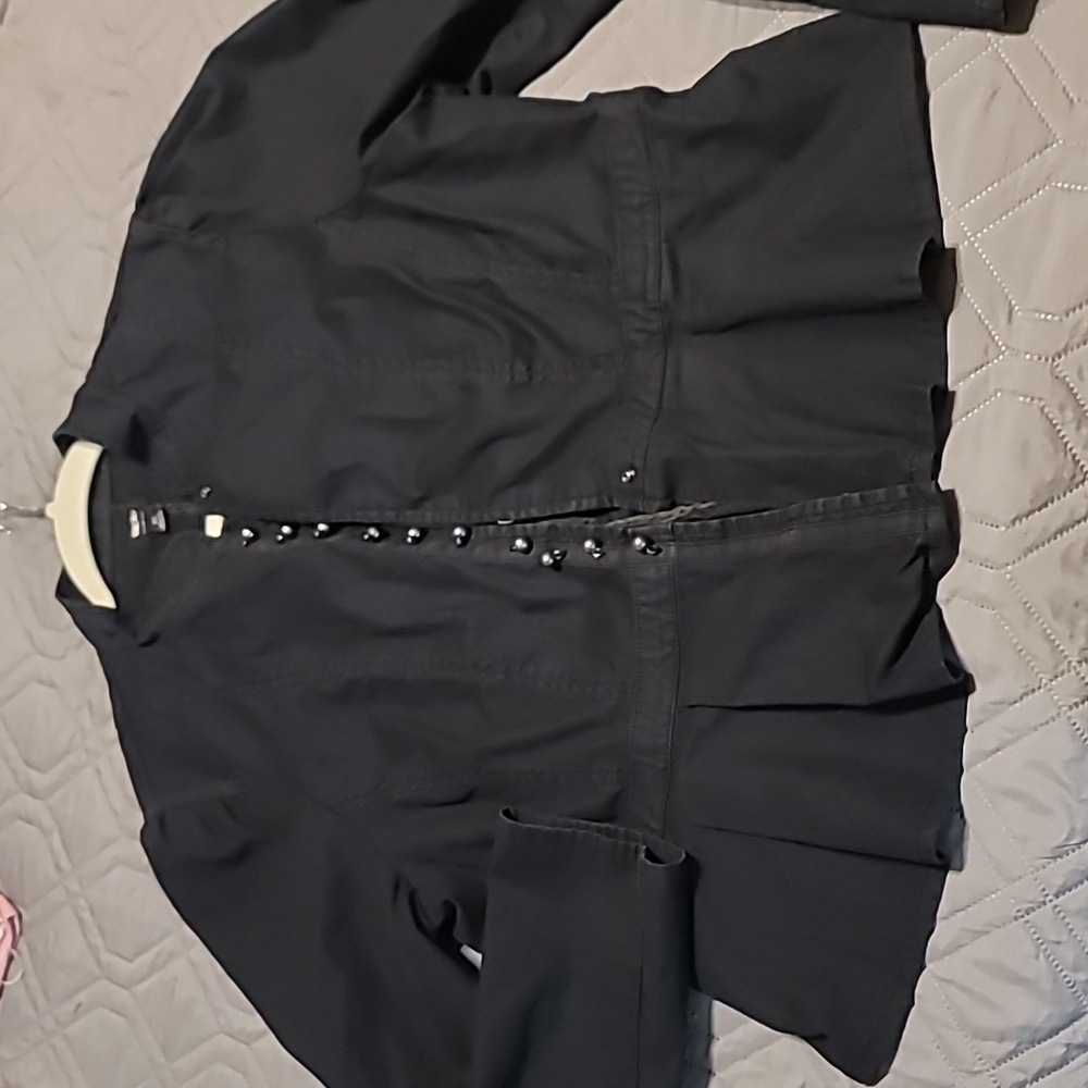 Super cute military style jacket black women's size XL